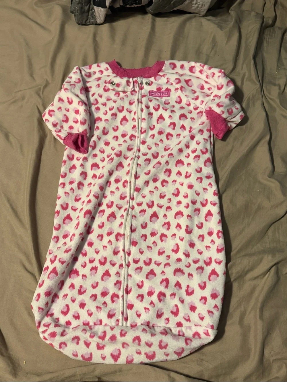 Carter's White and Pink Heart-Print Sleep Sack with Zipper